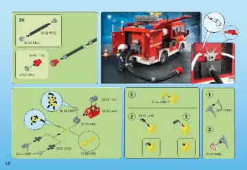 Notices de montage Playmobil 9464 - Fourgon d'intervention des pompiers (12)