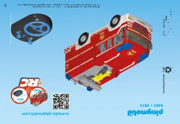 Bouwplannen Playmobil 9464 - Brandweer pompwagen (20)