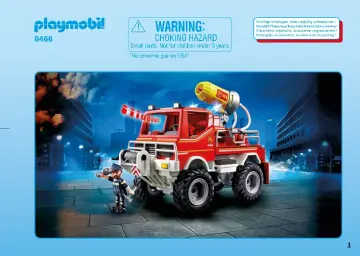 Istruzioni di montaggio Playmobil 9466 - Camion spara acqua dei Vigili del Fuoco (1)