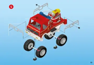 Bouwplannen Playmobil 9466 - Brandweer terreinwagen met waterkanon (11)