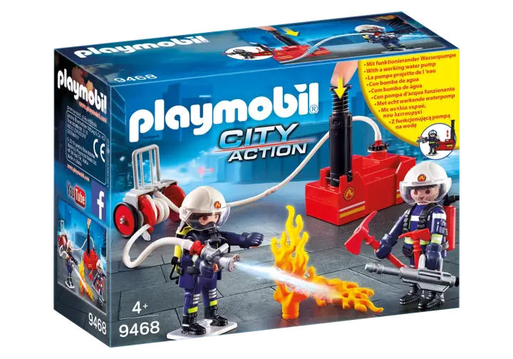 Playmobil 9468 - Firefighters with Water Pump - BOX