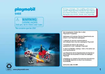 Manuales de instrucciones Playmobil 9468 - Bomberos con Bomba de Agua (1)