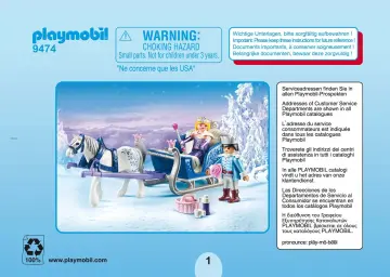 Notices de montage Playmobil 9474 - Couple royal et calèche (1)