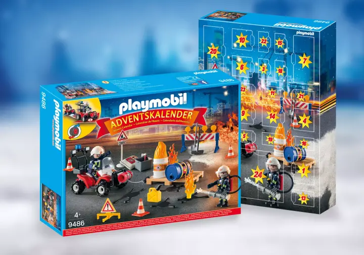 Playmobil 9486 - Χριστουγεννιάτικο Ημερολόγιο - Επιχείρηση πυρόσβεσης Εργοταξίου