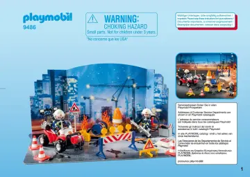 Οδηγίες συναρμολόγησης Playmobil 9486 - Χριστουγεννιάτικο Ημερολόγιο - Επιχείρηση πυρόσβεσης Εργοταξίου (1)