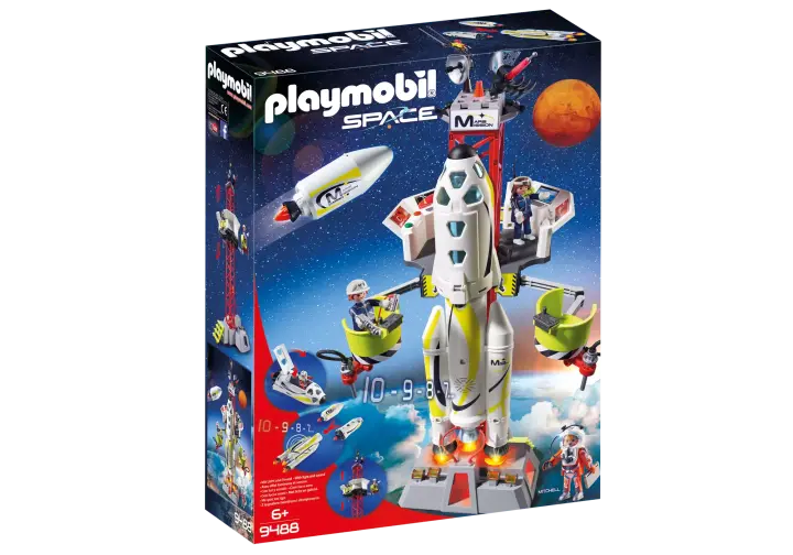 Playmobil 9488 - Fusée Mars avec plateforme de lancement - BOX