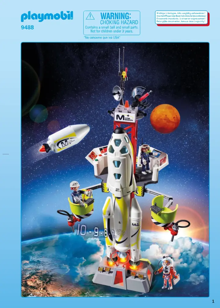 Bauanleitungen Playmobil 9488 - Mars-Rakete mit Startrampe (1)