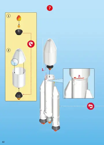 Notices de montage Playmobil 9488 - Fusée Mars avec plateforme de lancement (10)