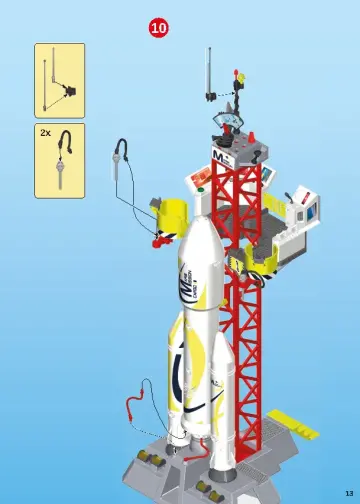 Notices de montage Playmobil 9488 - Fusée Mars avec plateforme de lancement (13)