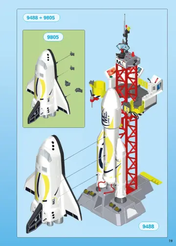 Notices de montage Playmobil 9488 - Fusée Mars avec plateforme de lancement (19)