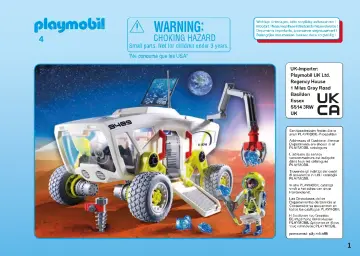 Bouwplannen Playmobil 9489 - Mars-verkenningsvoertuig (1)
