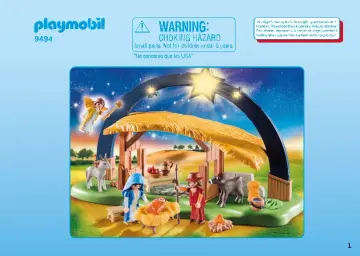 Manuales de instrucciones Playmobil 9494 - Belén con Luz (1)