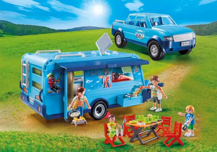 Playmobil 9502 - PLAYMOBIL-FunPark Pickup met caravan