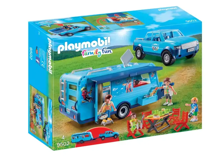 Playmobil 9502 - PLAYMOBIL-FunPark Pickup met caravan - BOX
