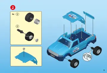 Bouwplannen Playmobil 9502 - PLAYMOBIL-FunPark Pickup met caravan (3)