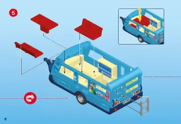Bouwplannen Playmobil 9502 - PLAYMOBIL-FunPark Pickup met caravan (8)