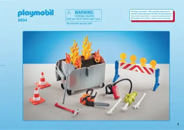 Bauanleitungen Playmobil 9804 - Feuerwehr-Zubehörset (1)