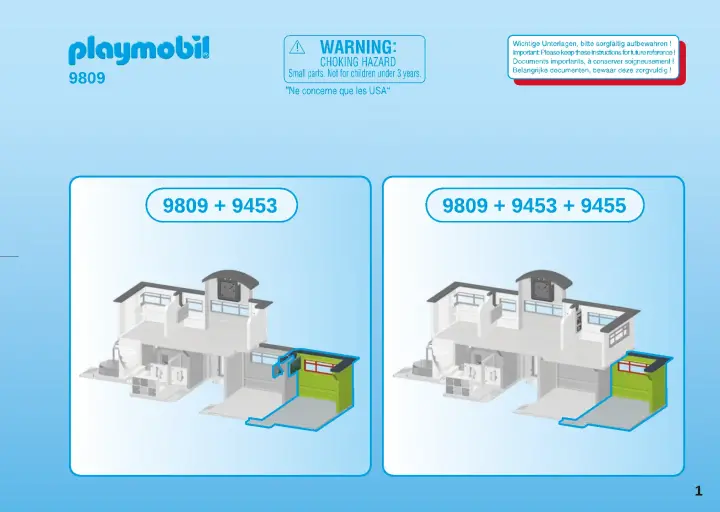 Instrukcje obsługi Playmobil 9809 - Rozbudowa klasy szkolnej (1)
