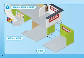 Bygganvisningar Playmobil 9809 - Classroom Extension for Furnished School Building (9453) (8)