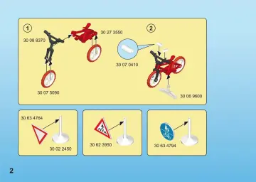 Manual de instruções Playmobil 9812 - Passadeira com sinais de trânsito e 2 bicicletas (2)