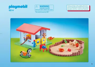 Manual de instruções Playmobil 9814 - Pequena casa de brincar com recinto de areia (1)