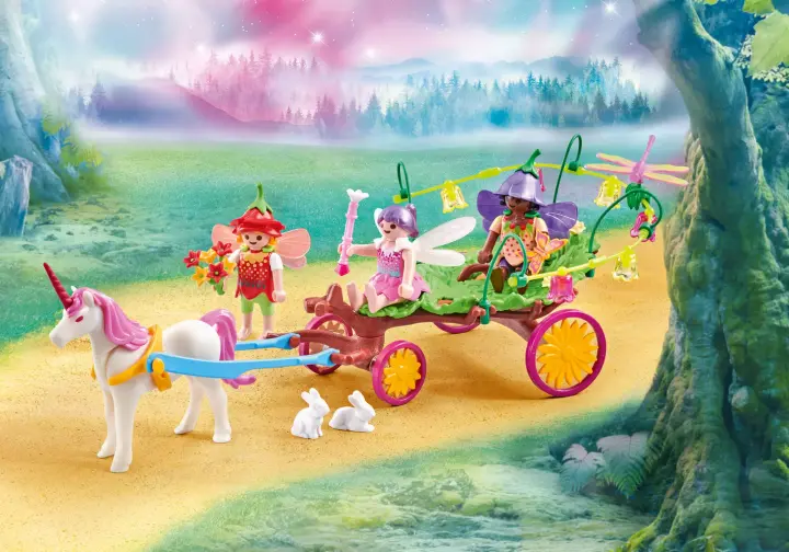 Playmobil 9823 - Carro con Unicornio y Hadas