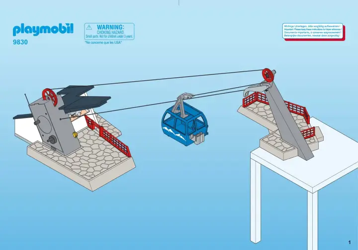 Bauanleitungen Playmobil 9830 - Seilbahn mit Bergstation (1)