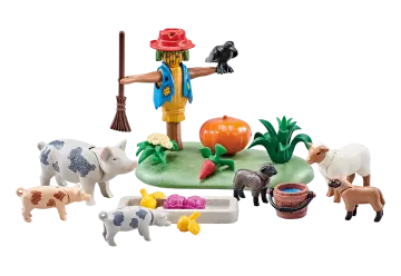 Playmobil 9832 - Animaux de la ferme et épouvantail