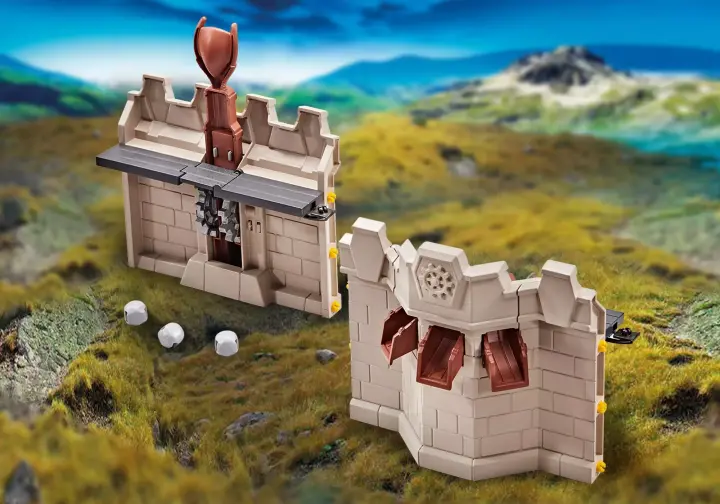 Playmobil 9839 - Mauererweiterung mit Katapult für die Große Burg von Novelmore