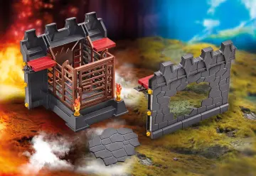 Playmobil 9841 - Extensão da parede com prisão para a fortaleza dos Bandidos de Burnham