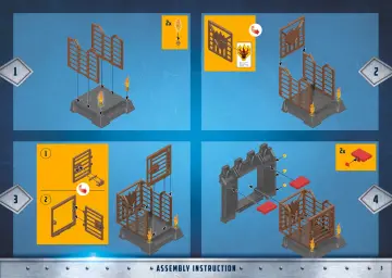 Manuales de instrucciones Playmobil 9841 - Extensión de pared con prisión para el Fortaleza de los Bandidos (3)