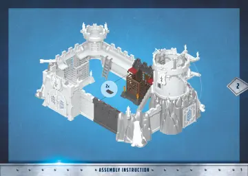 Istruzioni di montaggio Playmobil 9841 - Parete addizionale per la Fortezza di Burnham (5)