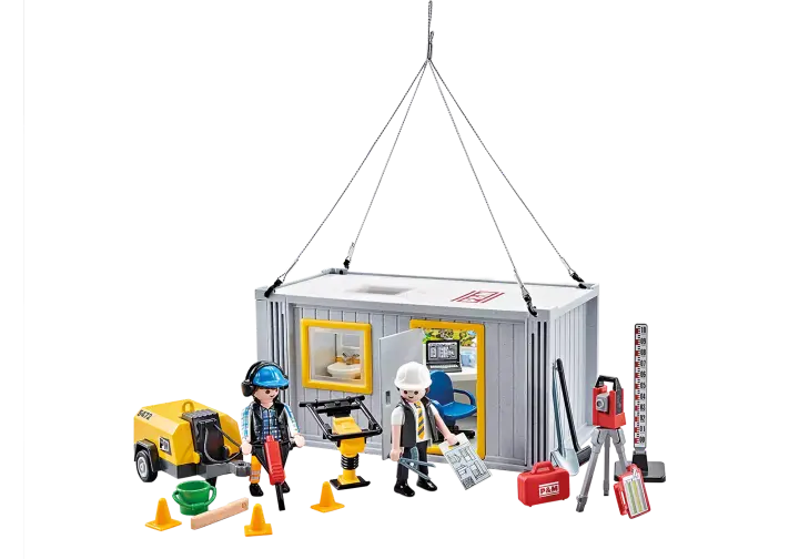 Playmobil 9843 - Contentor de obras e trabalhadores