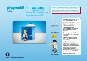 Building instructions Playmobil 9844 - Portable Toilet (1)