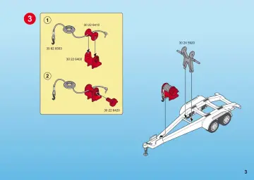 Building instructions Playmobil 9845 - Firefighting Inflatable Boat with Trailer (3)