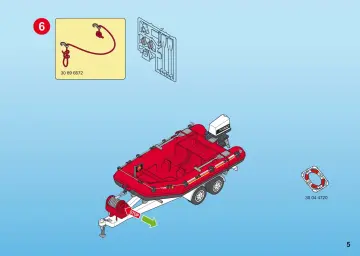 Manuales de instrucciones Playmobil 9845 - Bote Inflable con Remolque (5)