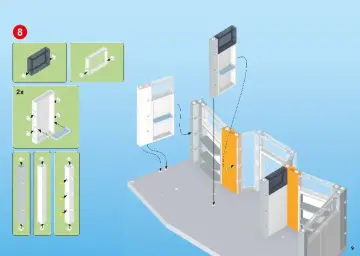 Bouwplannen Playmobil 9848 - Extra verdieping voor het Ingericht ziekenhuis (9)