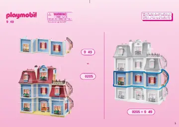 Bygganvisningar Playmobil 9849 - Floor Extension for Large Doll House (1)