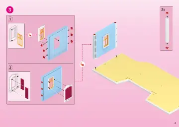 Building instructions Playmobil 9849 - Floor Extension for Large Doll House (4)