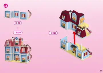 Building instructions Playmobil 9849 - Floor Extension for Large Doll House (12)