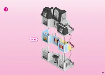 Building instructions Playmobil 9849 - Floor Extension for Large Doll House (13)