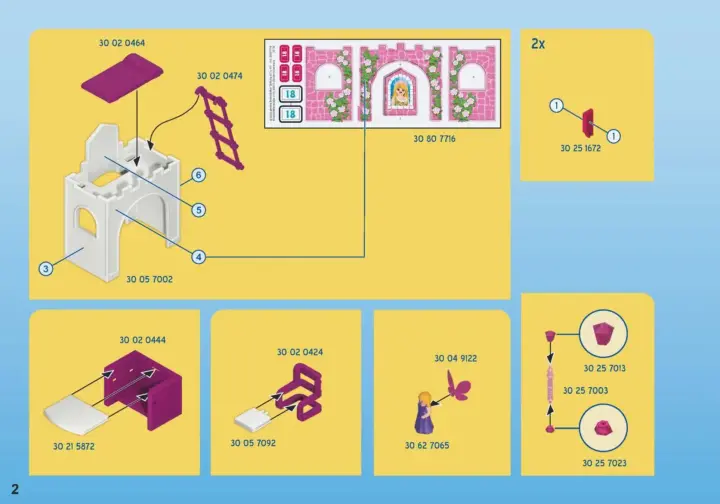 Manual de instruções Playmobil 9869 - Quarto das princesas (2)