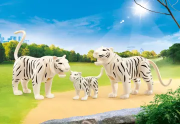 Playmobil 9872 - 2 weiße Tiger mit Baby