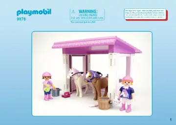 Istruzioni di montaggio Playmobil 9878 - Rifugio dei pony (1)