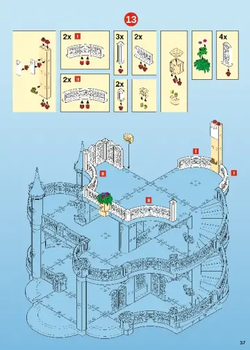 Bouwplannen Playmobil 9879 - Droomkasteel (37)