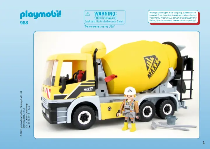 Building instructions Playmobil 9887 - Cement Mixer (1)