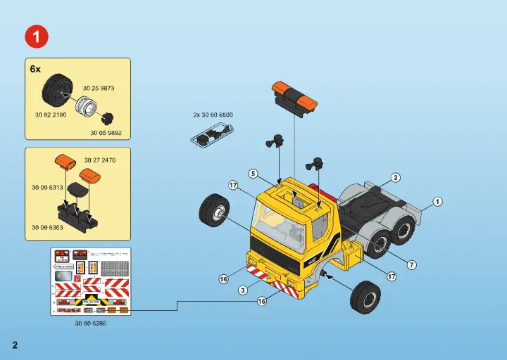 Building instructions Playmobil 9898 - Flatbed Truck with container (2)